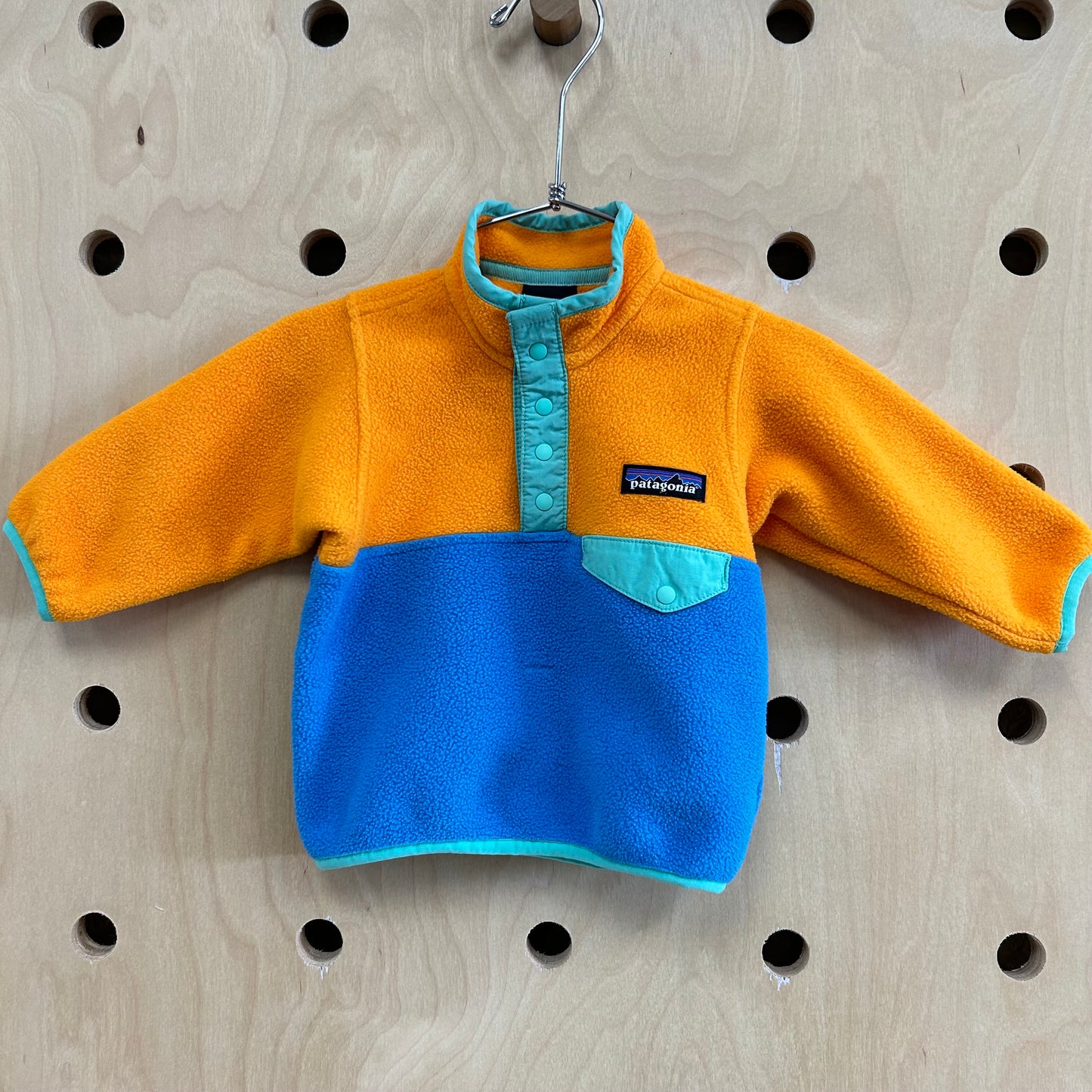 Orange & Blue Synchilla Snap T Pullover