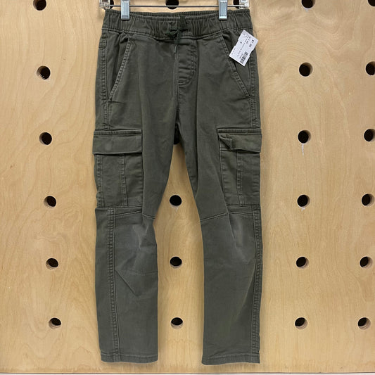 Army Green Drawstring Cargo Pants