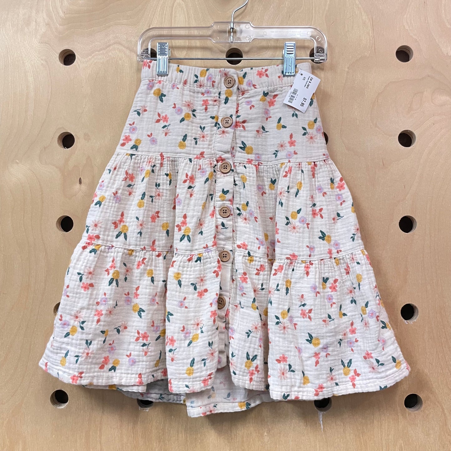 Cream Floral Skirt