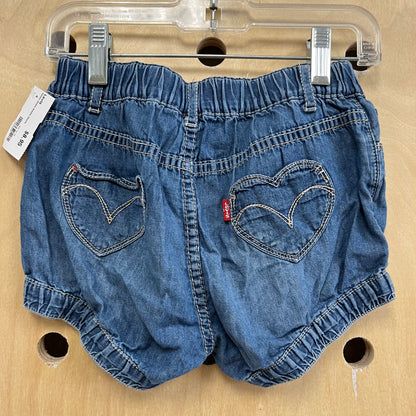 Denim Hearts Bubble Shorts