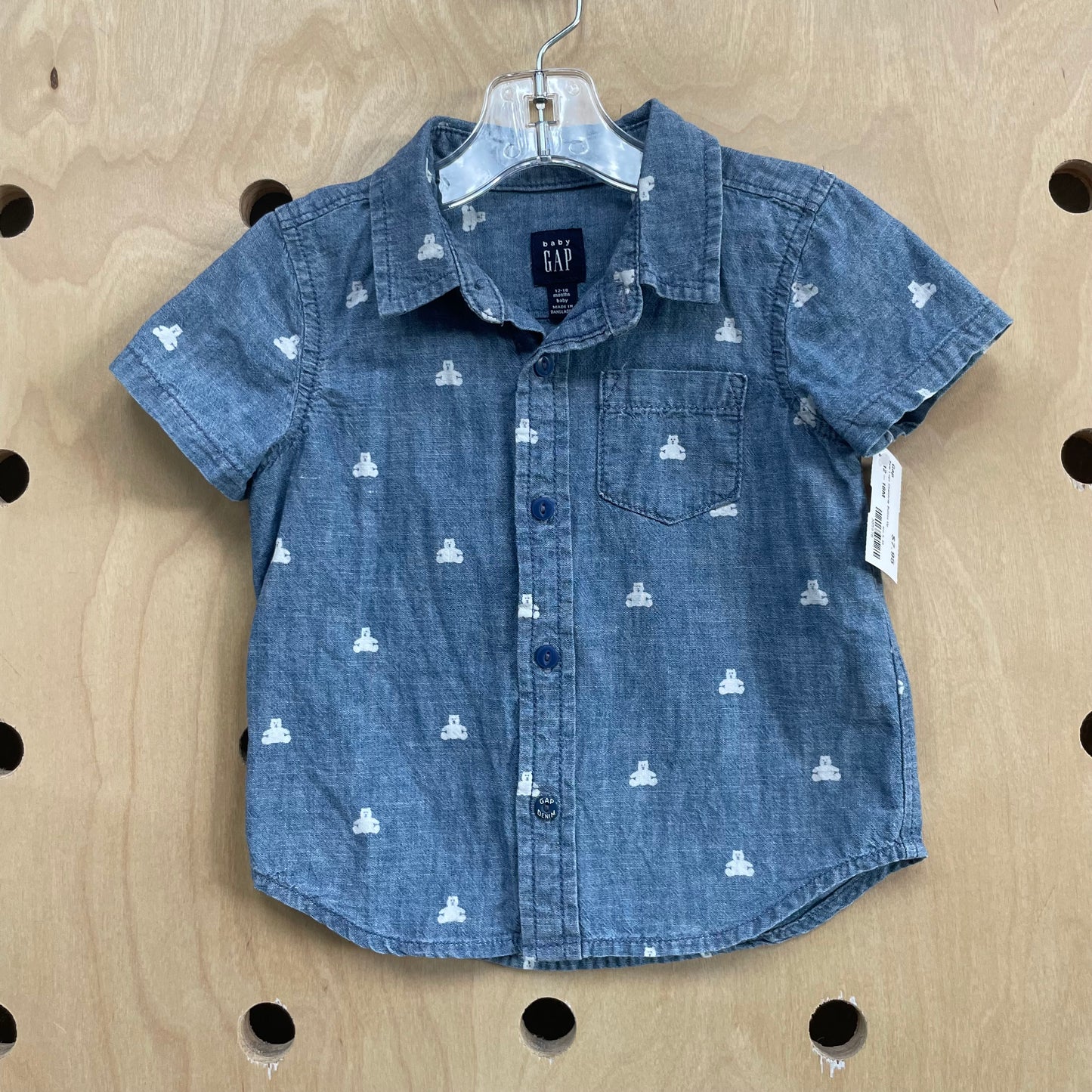 Bear Logo Chambray Button Up