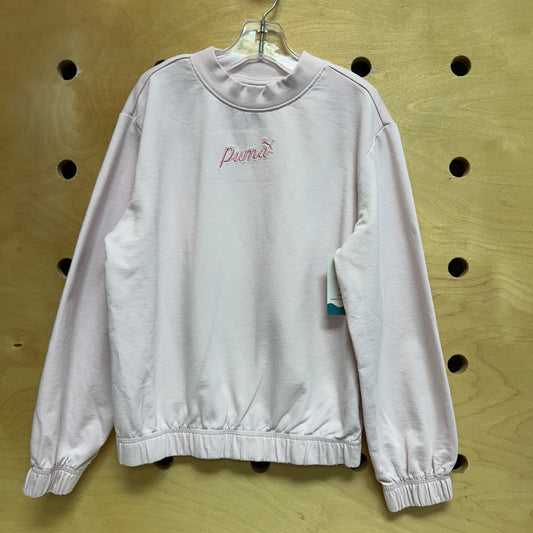 Embroidered Pink Logo Pullover