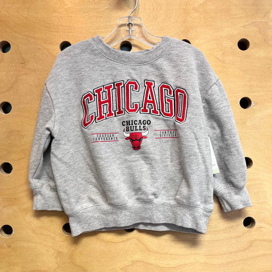 Grey Embroider 'Chicago' Bulls Pullover