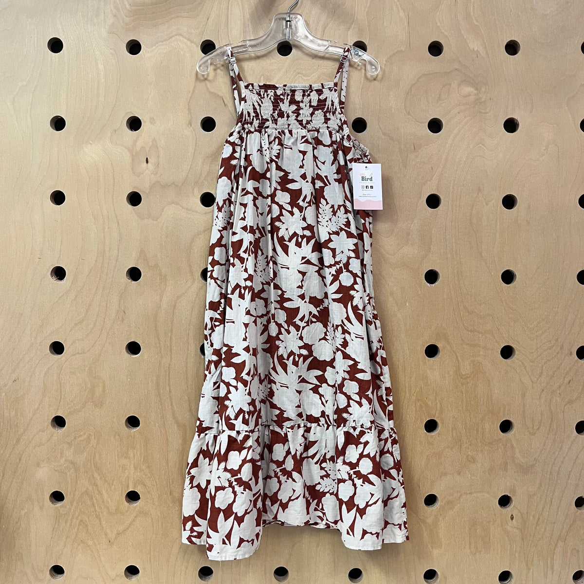 Terracotta +Cream Floral Dress