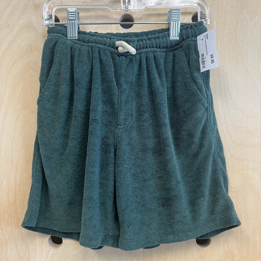 Green Terry Drawstring Shorts