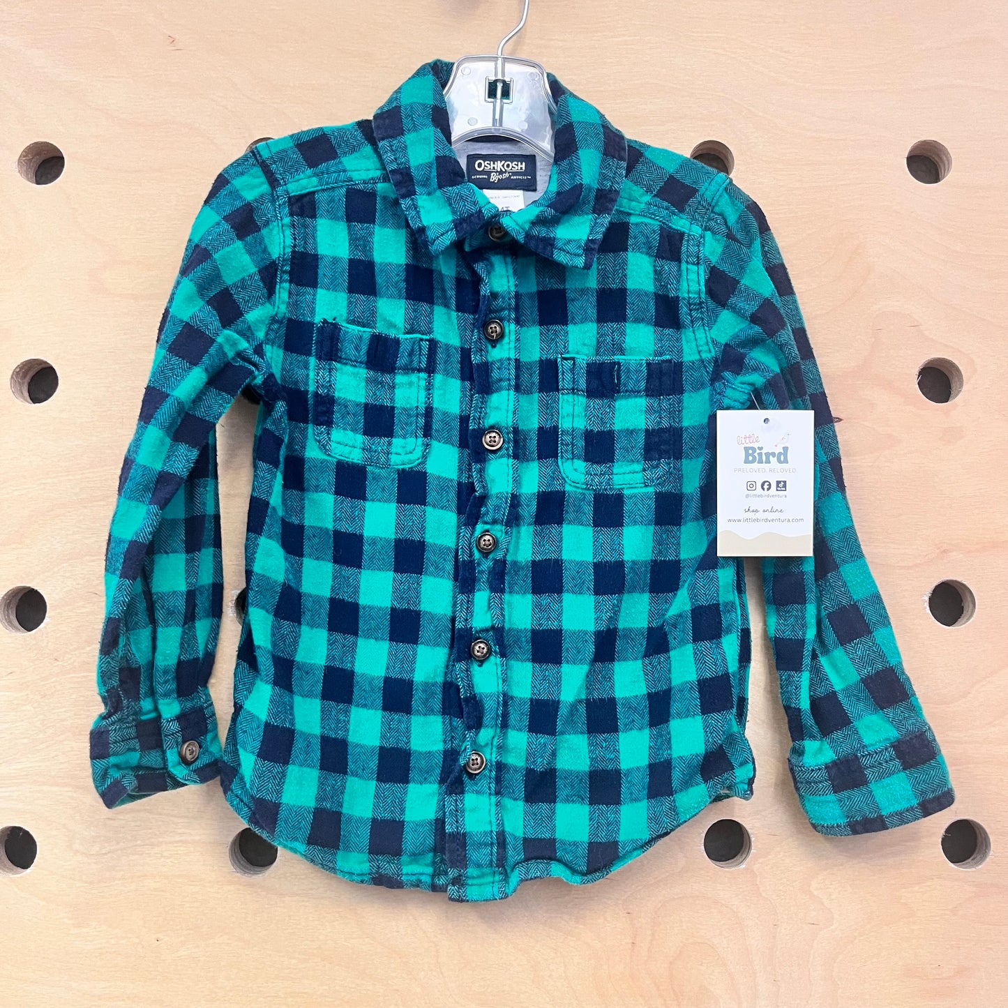 Green/Blue Plaid Flannel