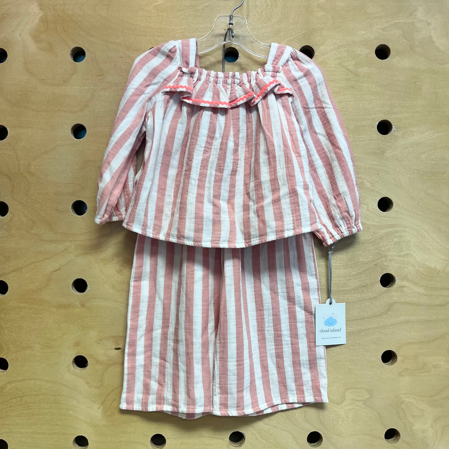 Pink/White Striped Cotton Outfit NEW!
