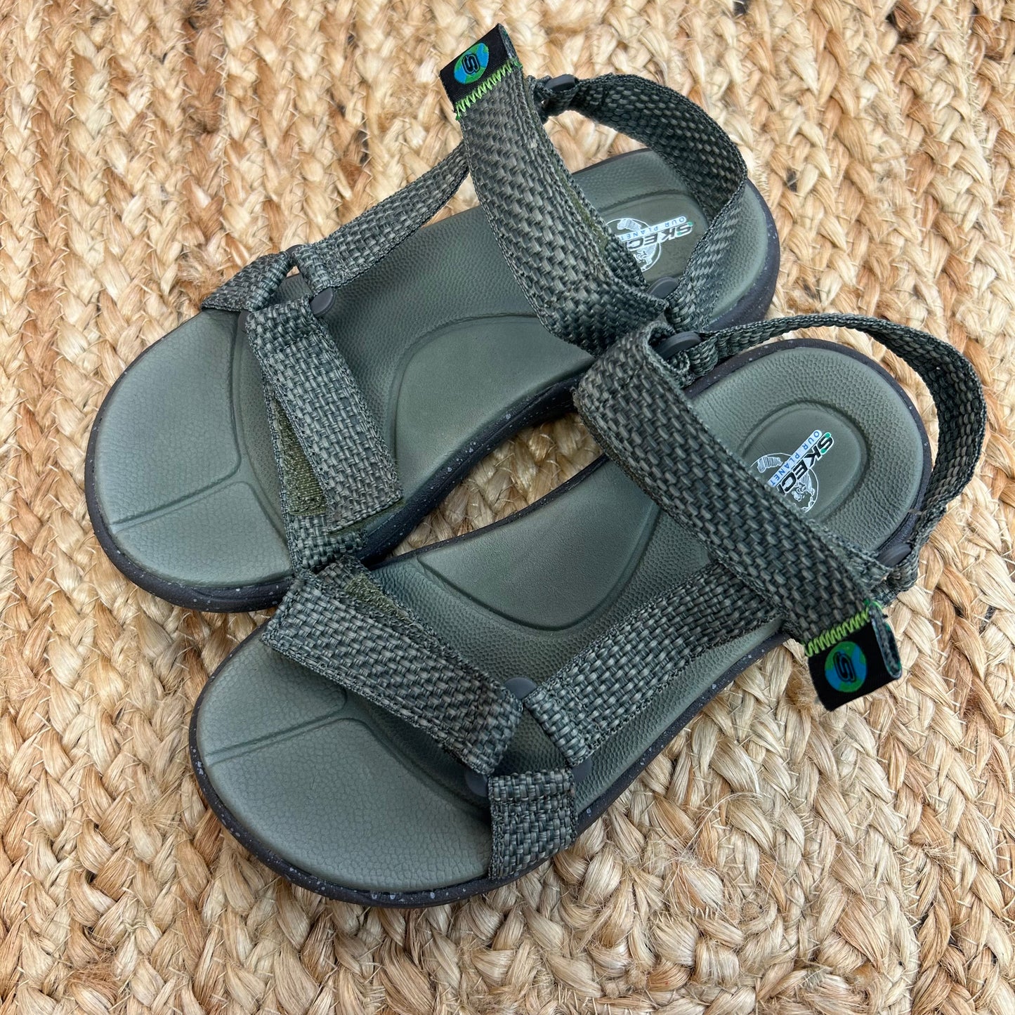 Green Velcro Sandals