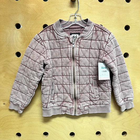 Pink Quilted Zip Jacket