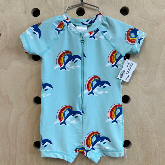 Blue Rainbow Dolphin Swimsuit