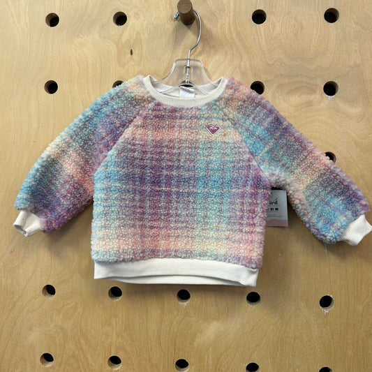 Pastel Plaid Sherpa Pullover