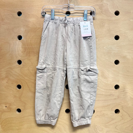 Drawstring Khaki Cargo Joggers