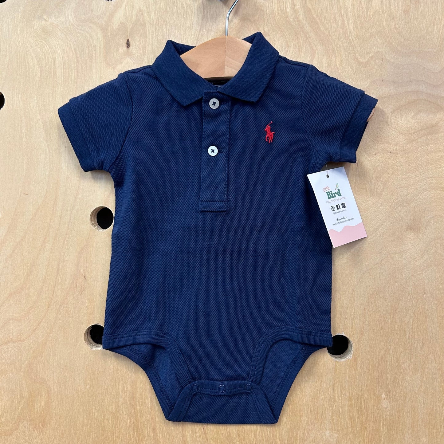 Navy Collared Bodysuit