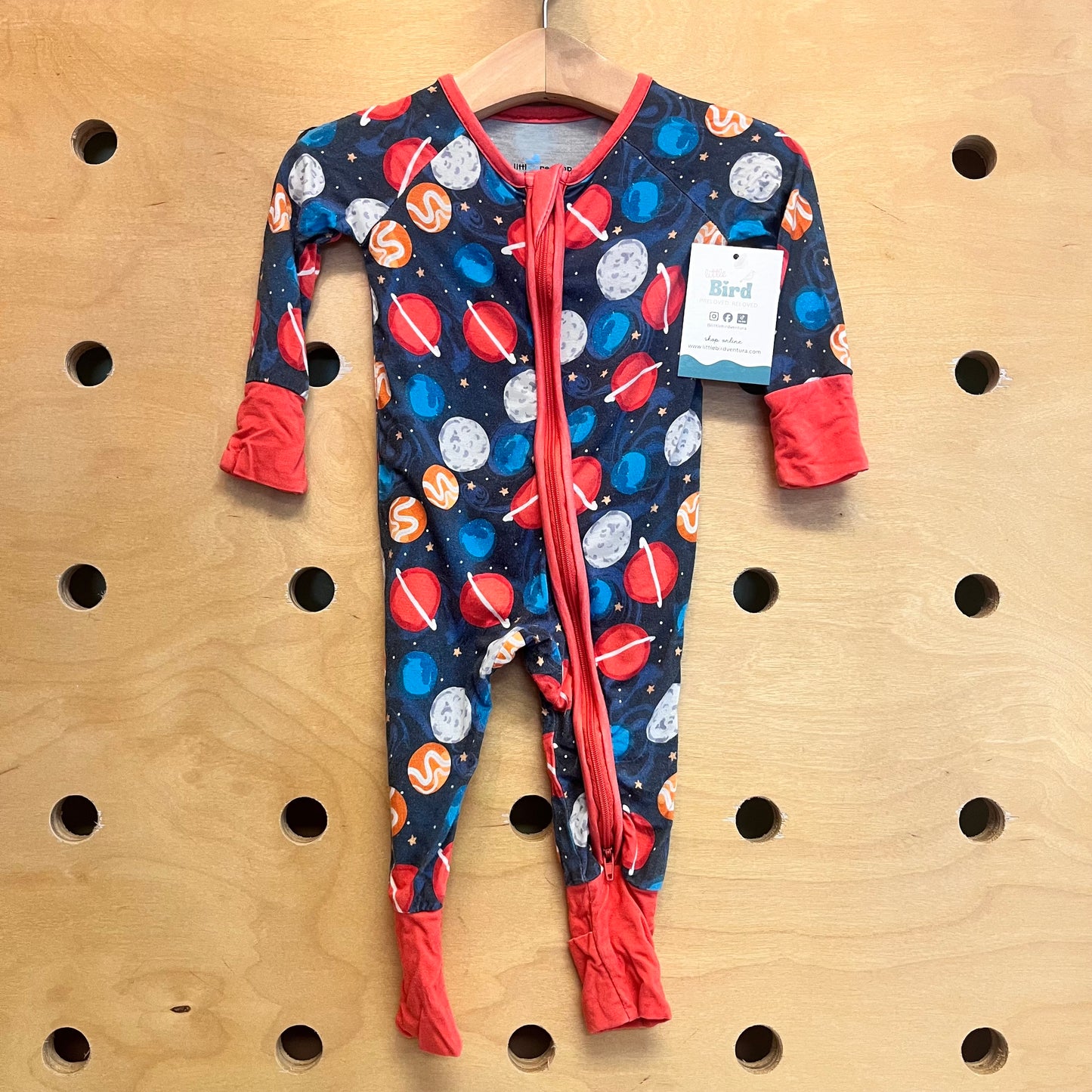 Red/Navy Planets Bamboo Zippy