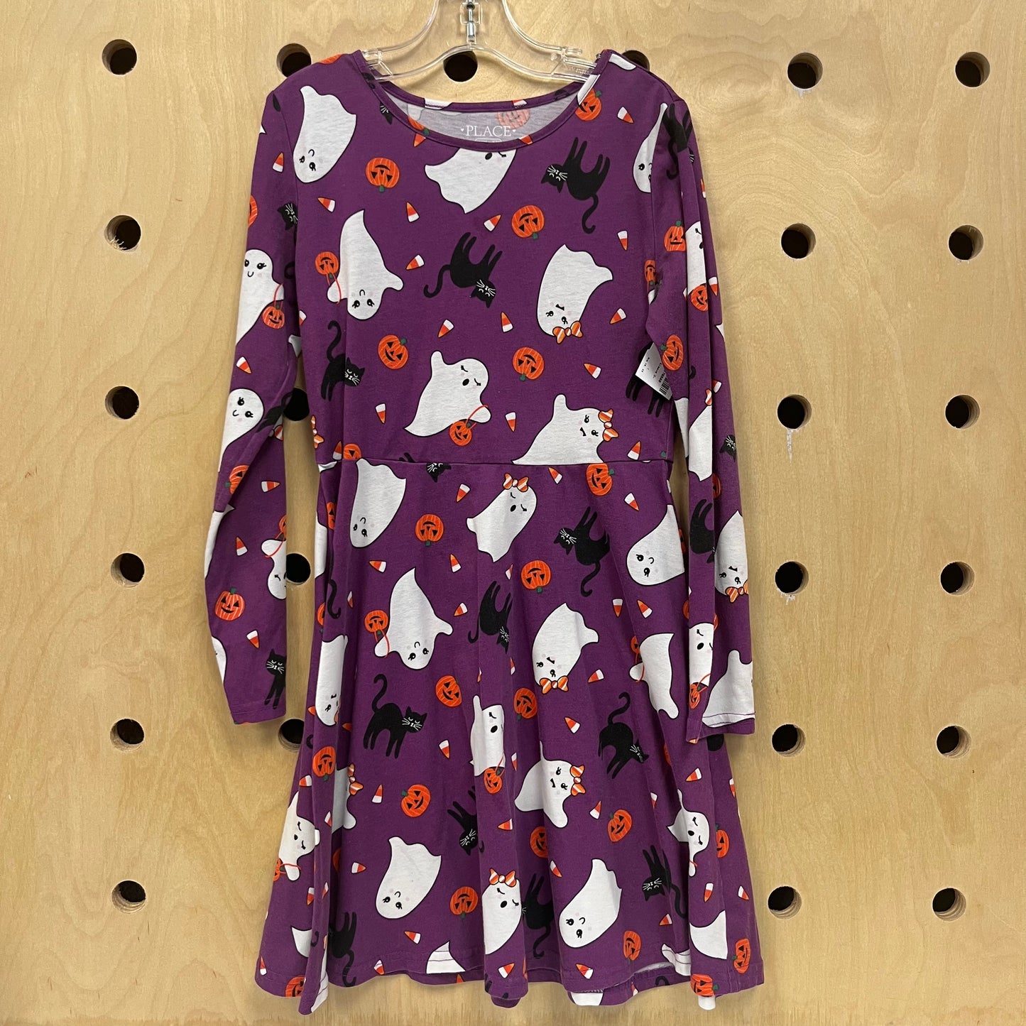 Purple Halloween Long Sleeve Dress