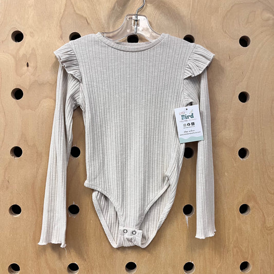 Cream Ribbed LS Shirt