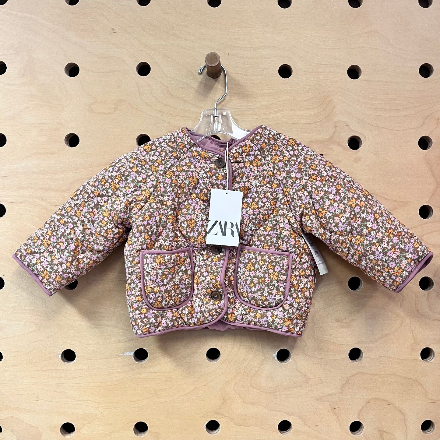 Brown/Purple Floral Puffer NEW!