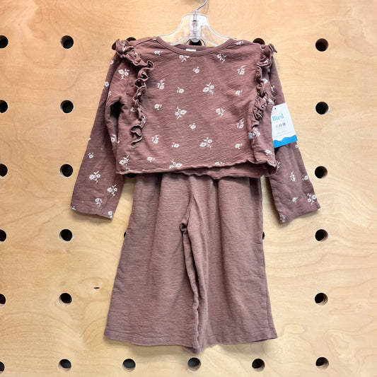 Brown Floral Organic Outfit