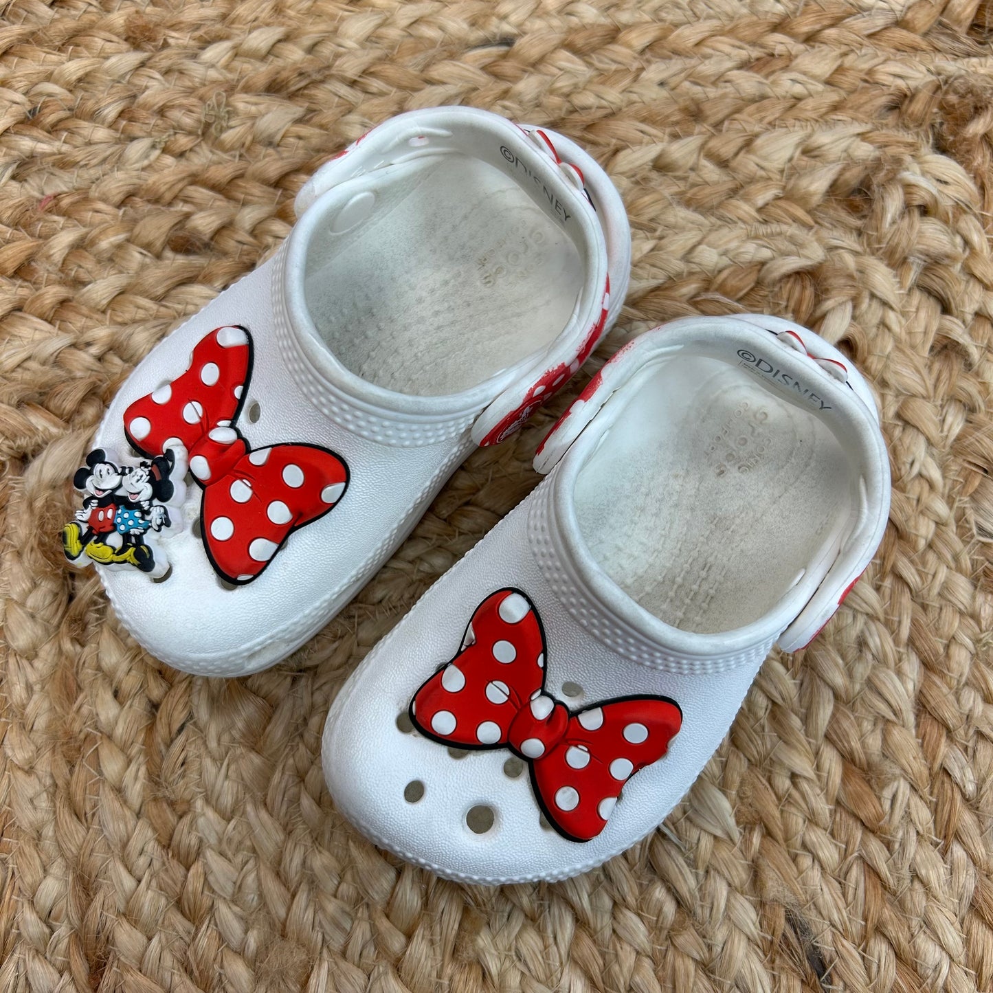 White Minnie Clogs