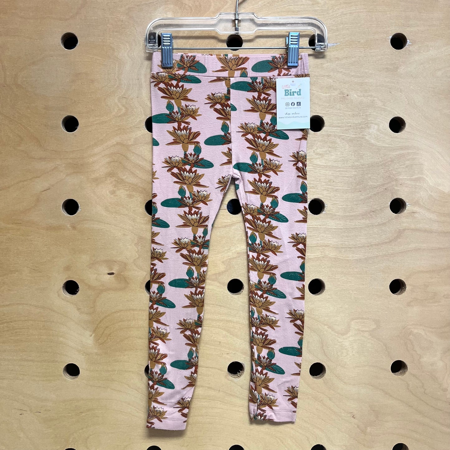 Pink Floral Bamboo Leggings
