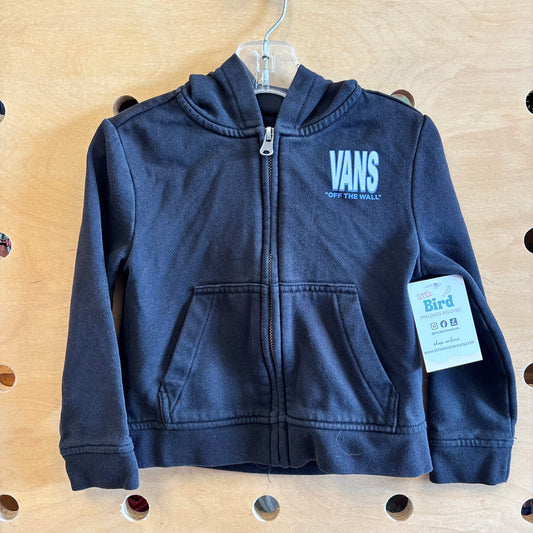 Black Logo Zip Hoodie