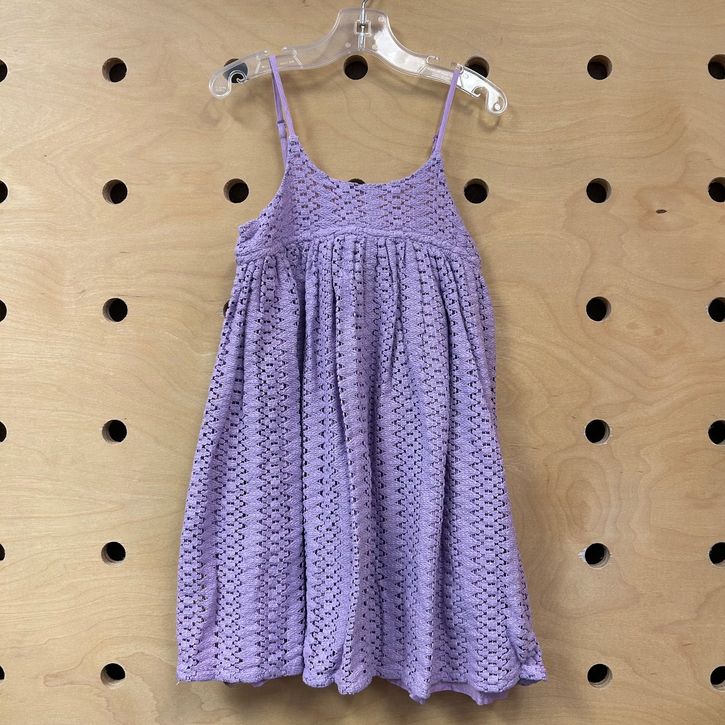 Lavender Knit Lace Dress