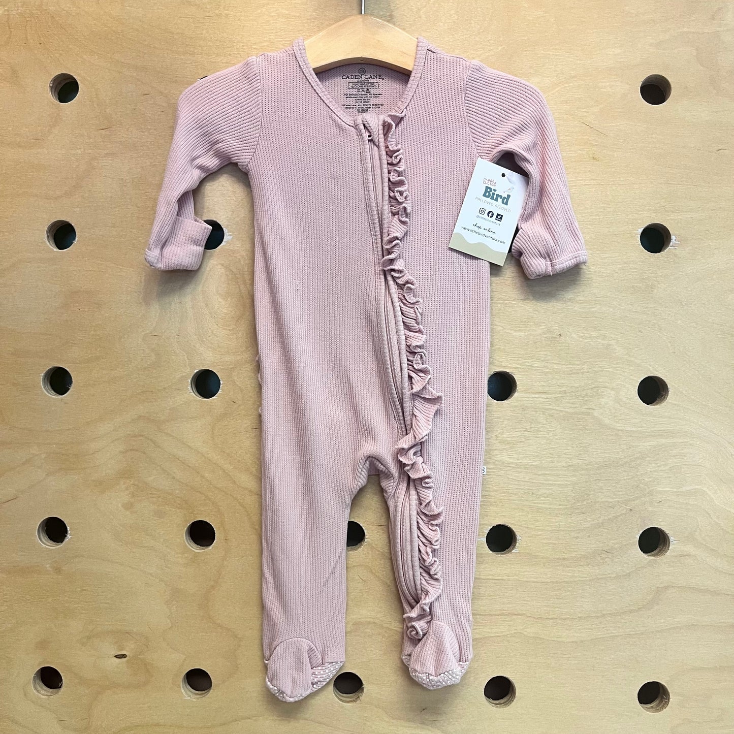 Pink Ribbed Bamboo Blend Footies