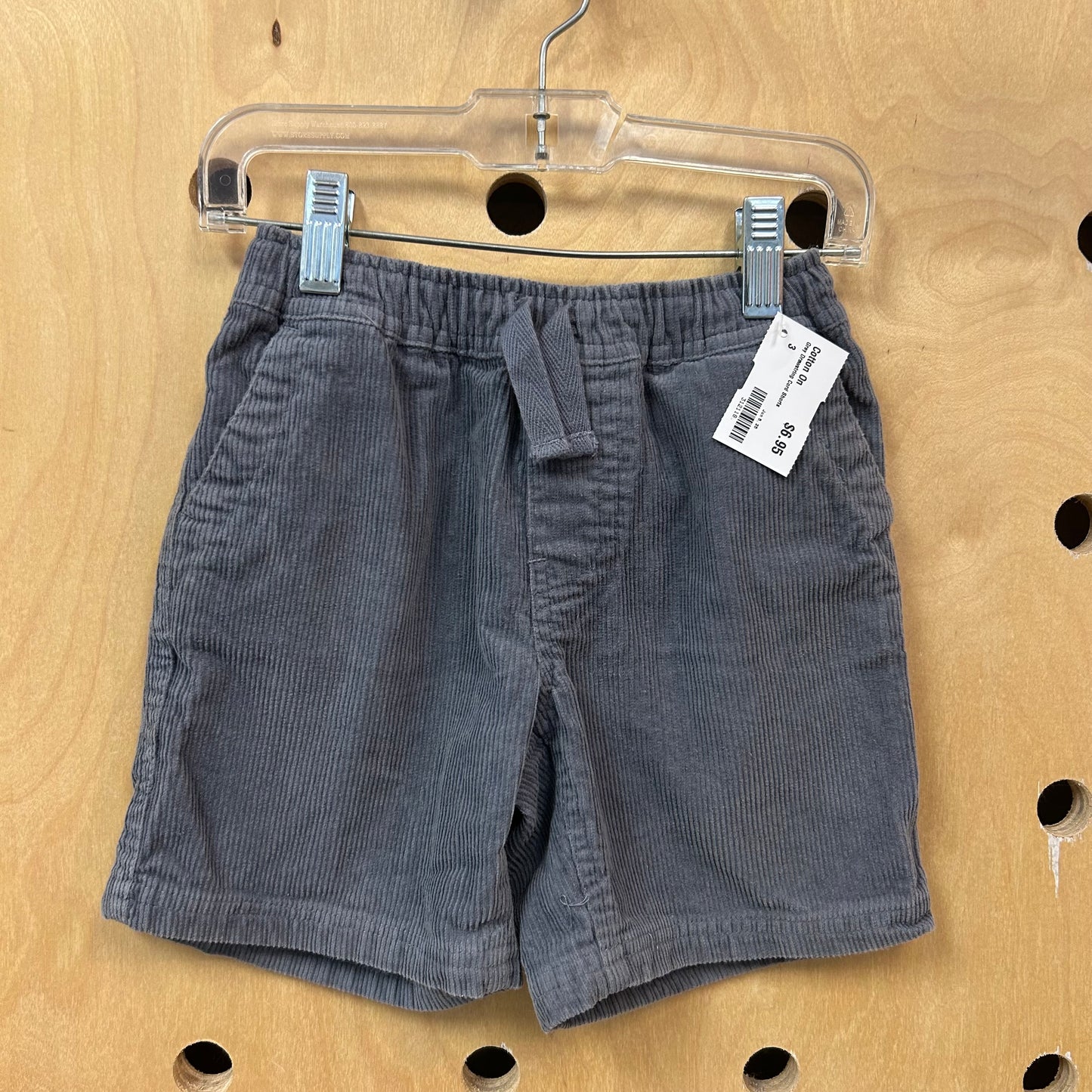 Grey Drawstring Cord Shorts