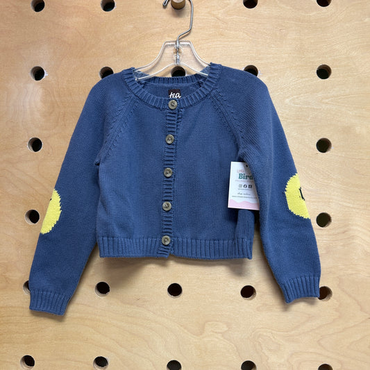 Blue Knit Emoji Elbow Sweater