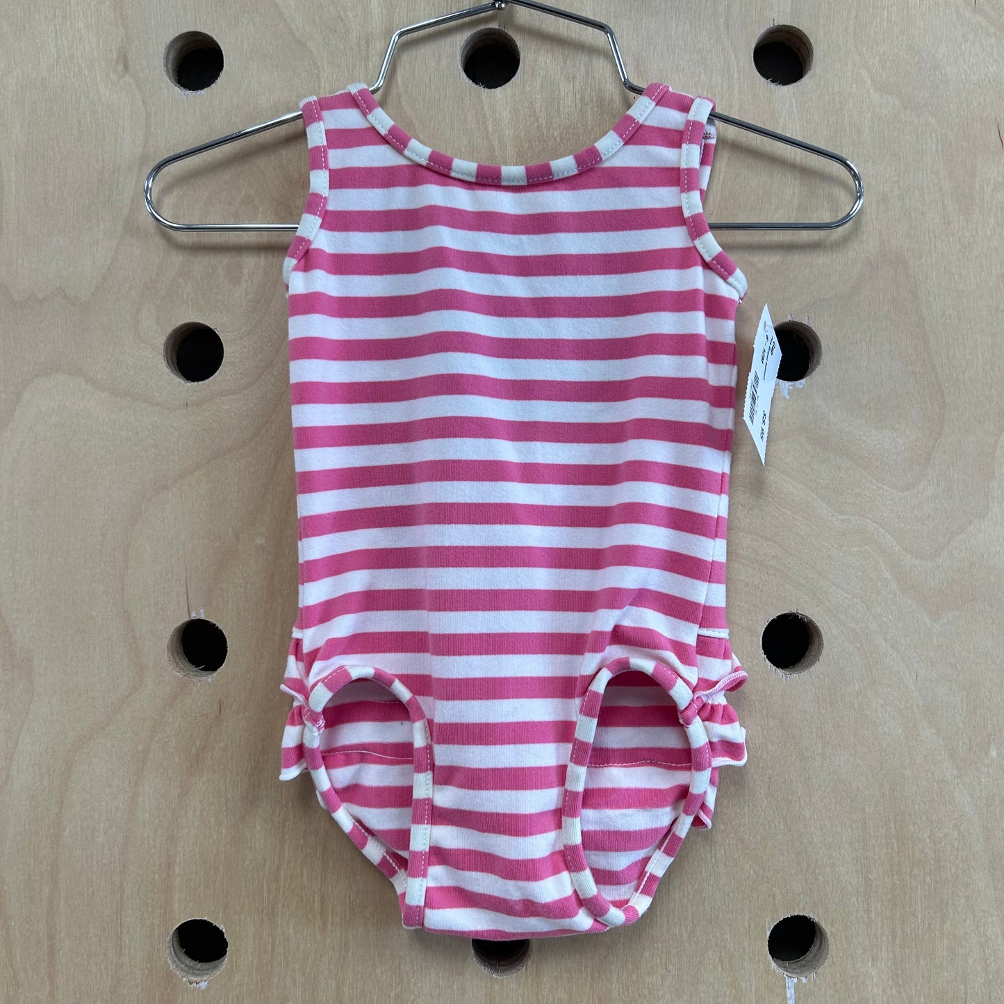 Pink Striped Swimsuit