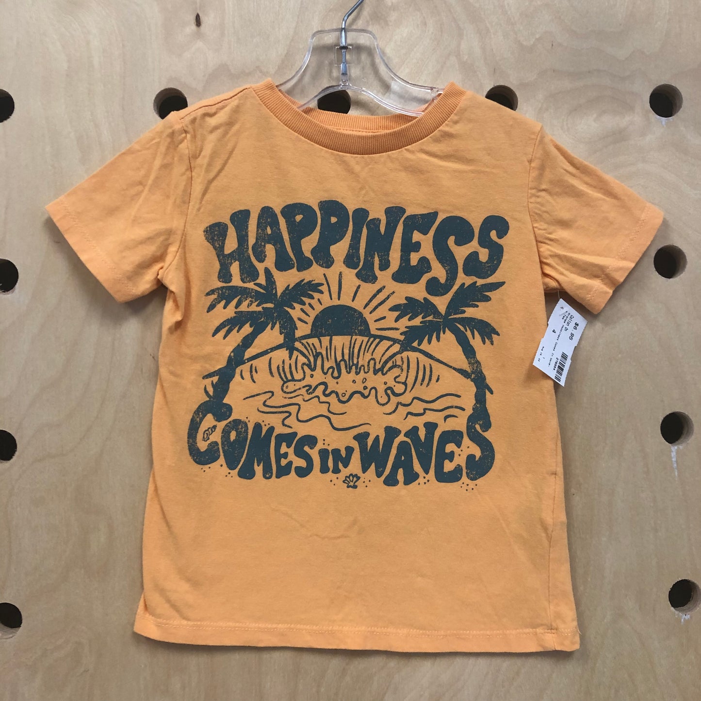 Orange Happiness Comes In Waves Tee