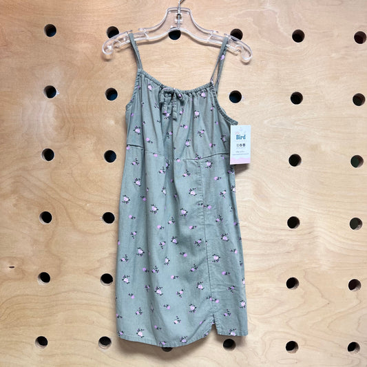 Green/Pink Floral Tank Dress