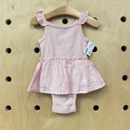 Pink Ribbed Romper