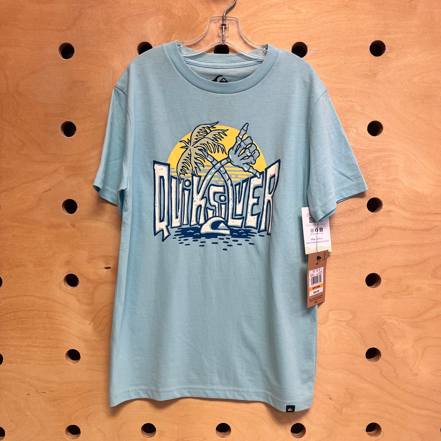 Blue Palm/Skeleton Shaka Tee NEW!