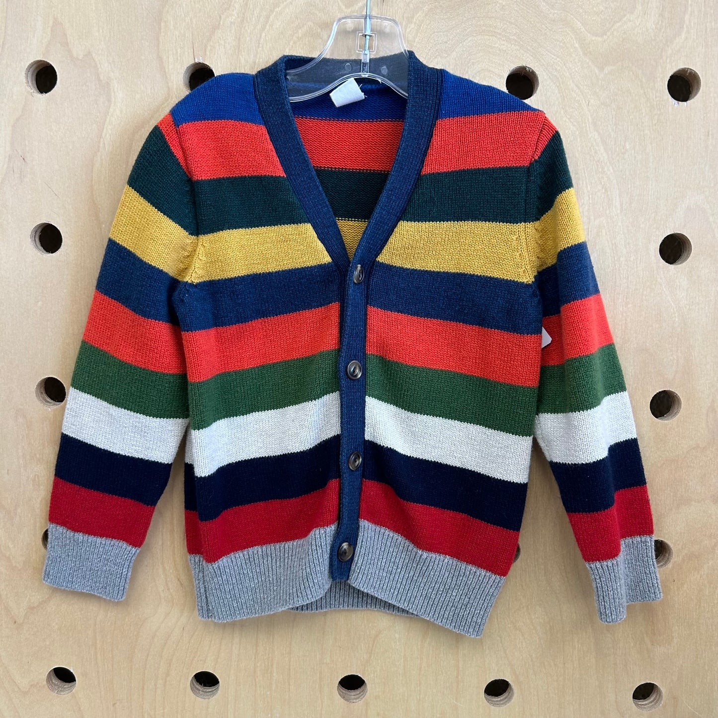 Navy Striped Cardigan