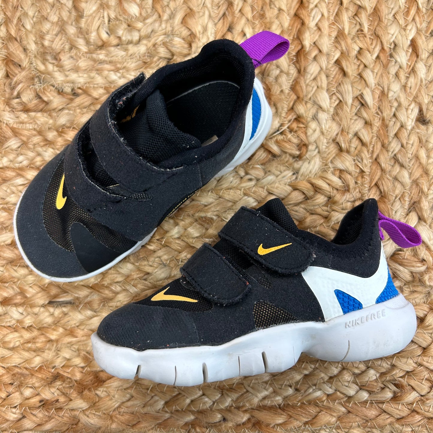 Black 'Blue Hero' Velcro Sneakers