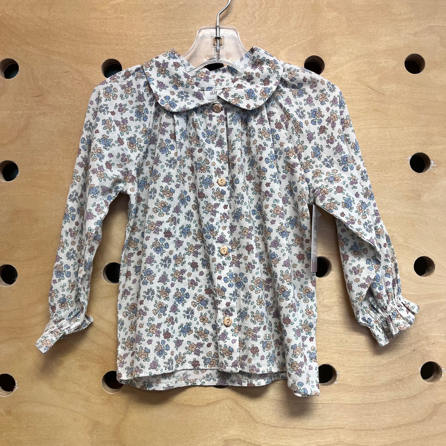 Cream Floral Button Up