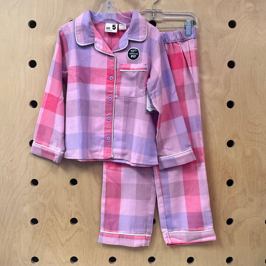 Pink Plaid Flannel Pajamas NEW!
