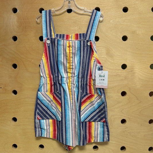 Striped Colorful Shortalls