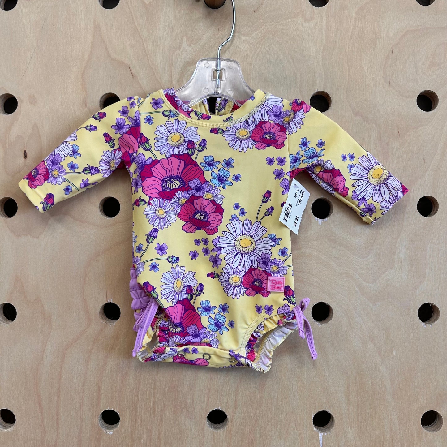 Yellow Floral Swimsuit