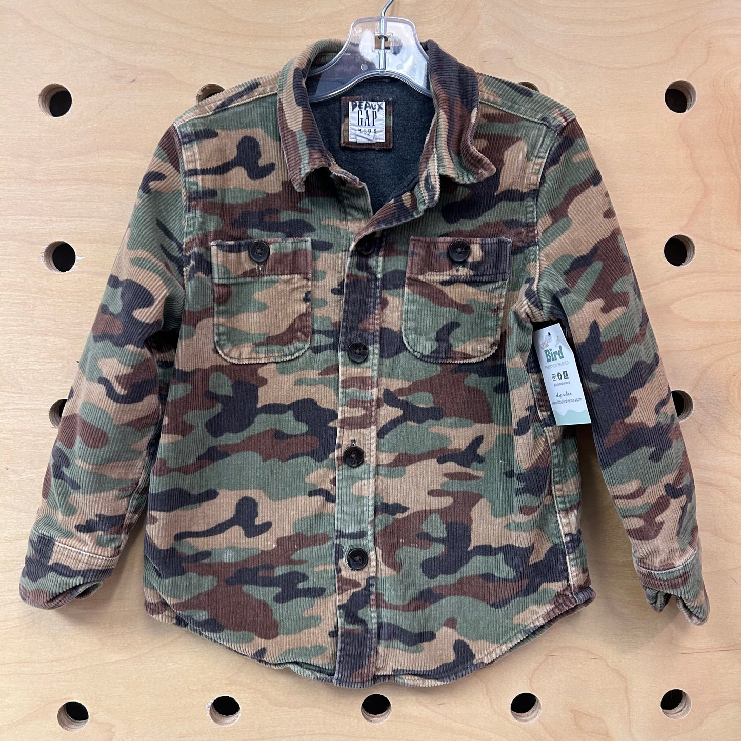 Cord Camo Button Up+ Inner Lining