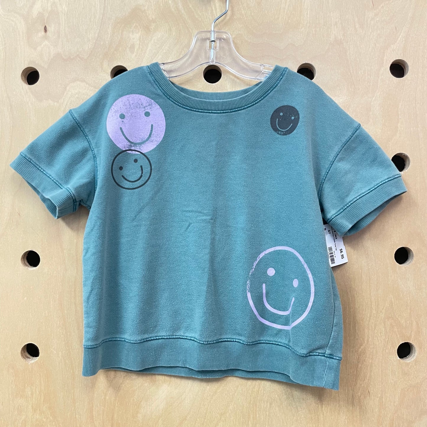 Green Smileys French Terry Top