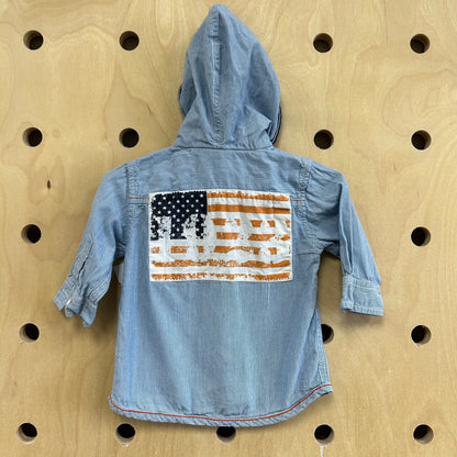 American Flag Hoodie Tee