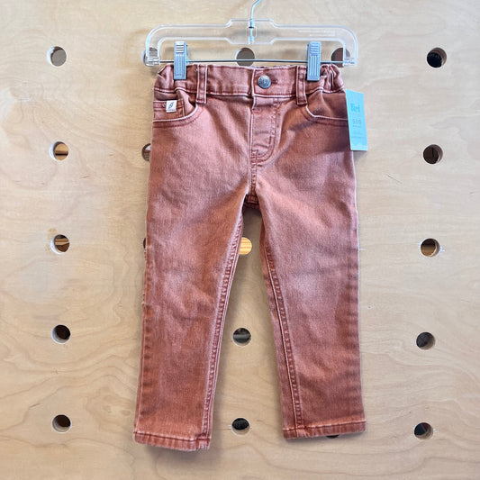 Orange Denim Pants