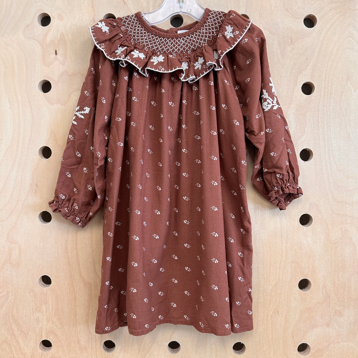 Brown Floral Dress