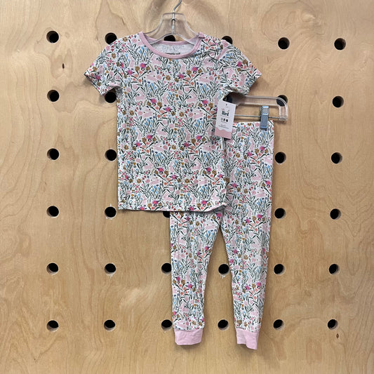 Floral Bunnies Bamboo Pajamas