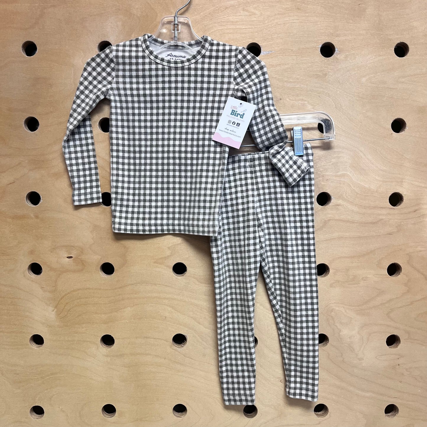 Grey Plaid Pajamas