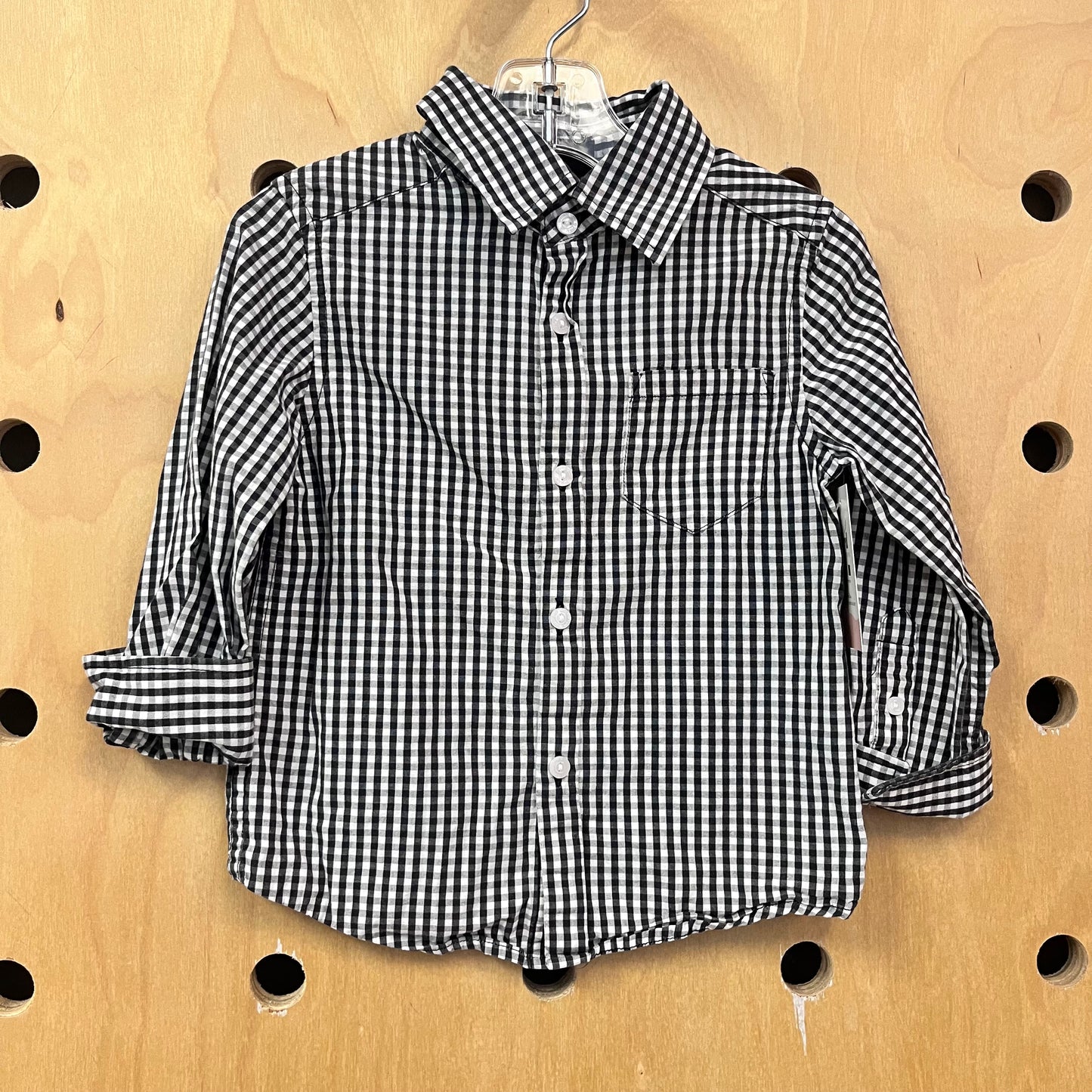 B+W Gingham Button Up