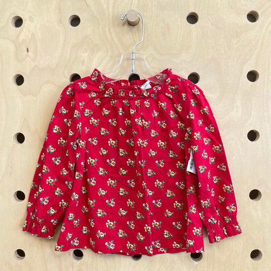 Red Floral Top