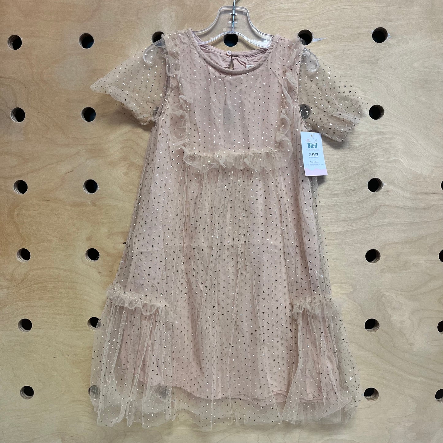 Peach & Gold Tulle Dress